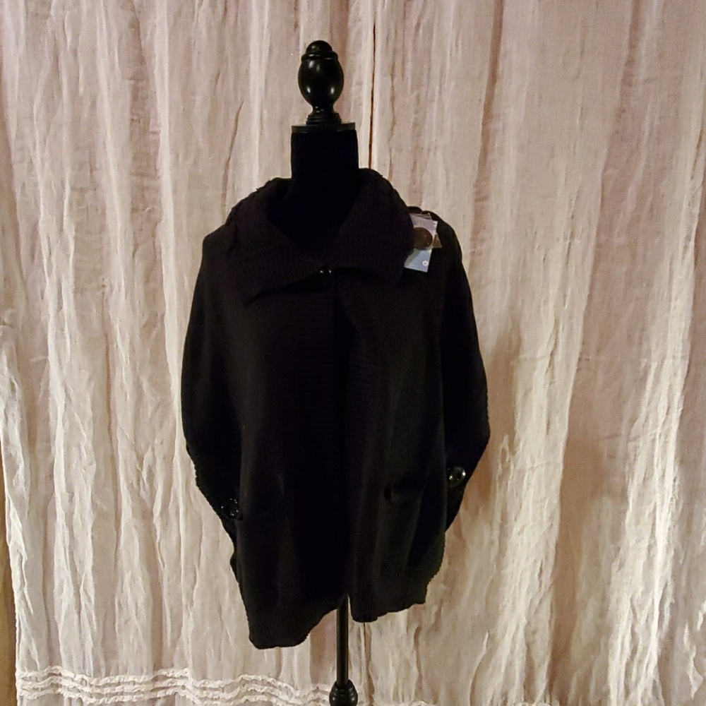 LULU-B SWEATER/SHAWL BLACK
